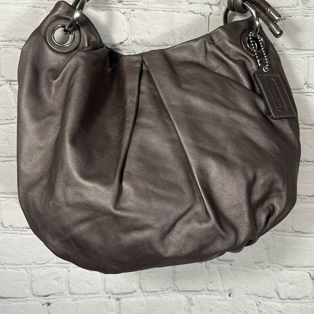 COACH Parker HOBO Leather Shoulder Bag Purse Handbag knot tie 14157 - Picture 4 of 11